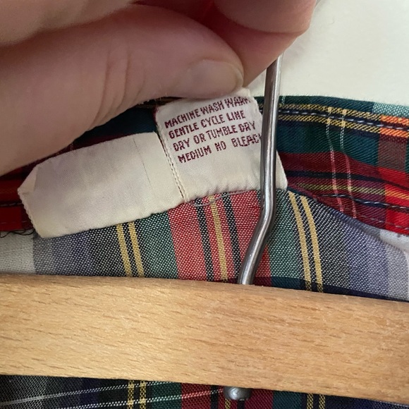 ❌SOLD❌Vtg 70s C’est Chic Plaid Prairie Prep Blouse - Picture 5 of 7